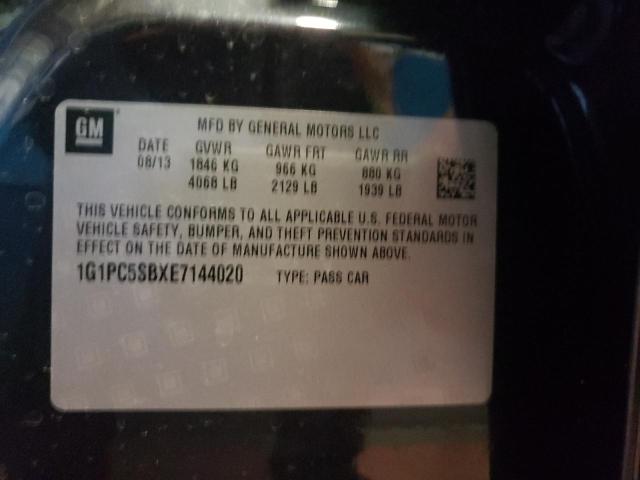 Photo 10 from auction – 2014 CHEVROLET CRUZE LT with VIN 1G1PC5SBXE7144020