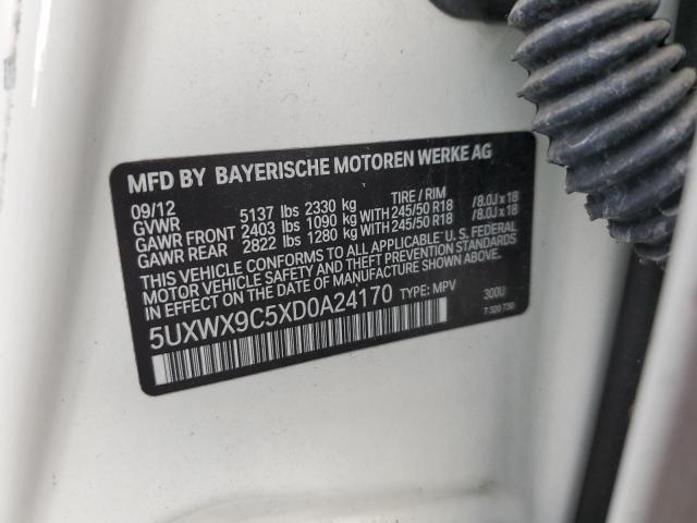 Photo 10 from auction – 2013 BMW X3 XDRIVE2 with VIN 5UXWX9C5XD0A24170