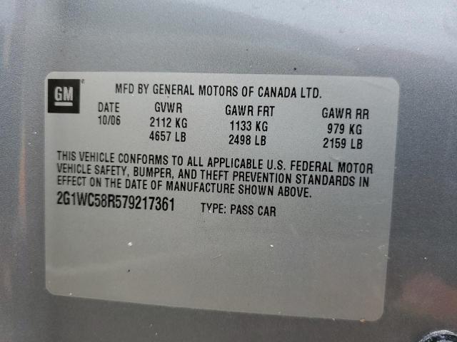 Photo 10 from auction – 2007 CHEVROLET IMPALA LT with VIN 2G1WC58R579217361