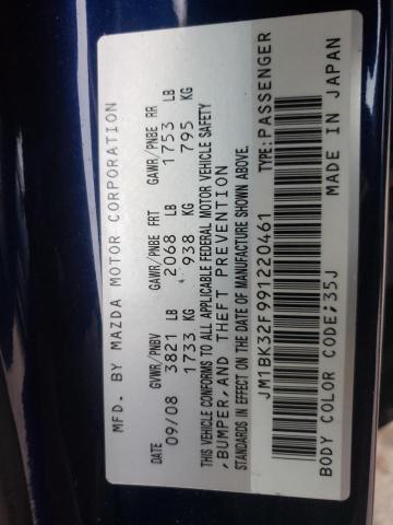 Photo 10 from auction – 2009 MAZDA 3 with VIN JM1BK32F991220461