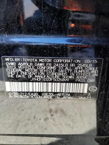 Photo 10 from auction – 2015 LEXUS IS 250 with VIN JTHCF1D23F5025899