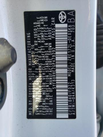 Photo 10 from auction – 2016 TOYOTA COROLLA L with VIN 5YFBURHE7GP479292