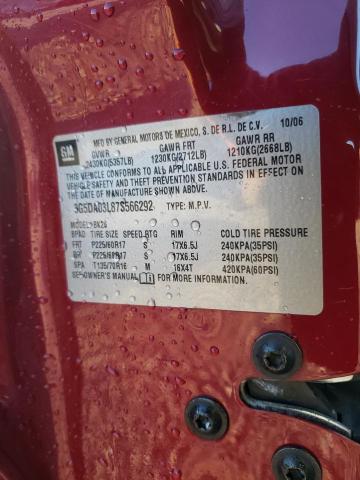 Photo 10 from auction – 2007 BUICK RENDEZVOUS with VIN 3G5DA03L87S566292