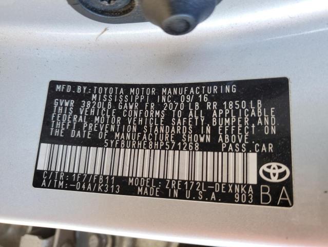 Photo 10 from auction – 2017 TOYOTA COROLLA L with VIN 5YFBURHE8HP571268