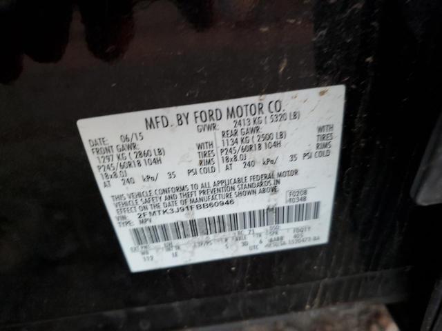 Photo 10 from auction – 2015 FORD EDGE SEL with VIN 2FMTK3J91FBB60946