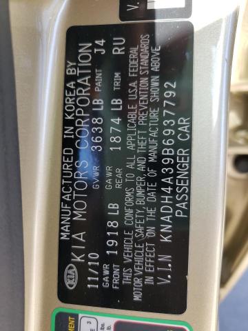 Photo 10 from auction – 2011 KIA RIO BASE with VIN KNADH4A39B6937792