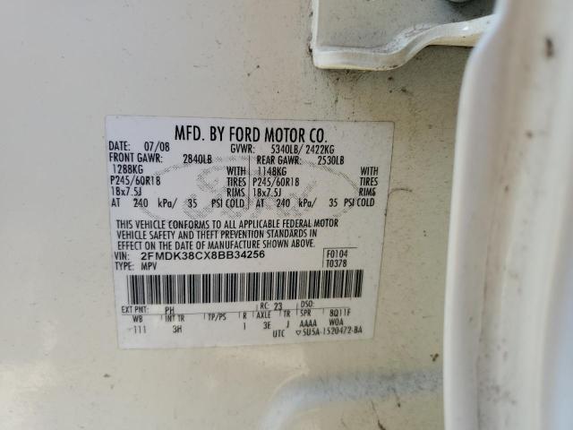 Photo 10 from auction – 2008 FORD EDGE SEL with VIN 2FMDK38CX8BB34256