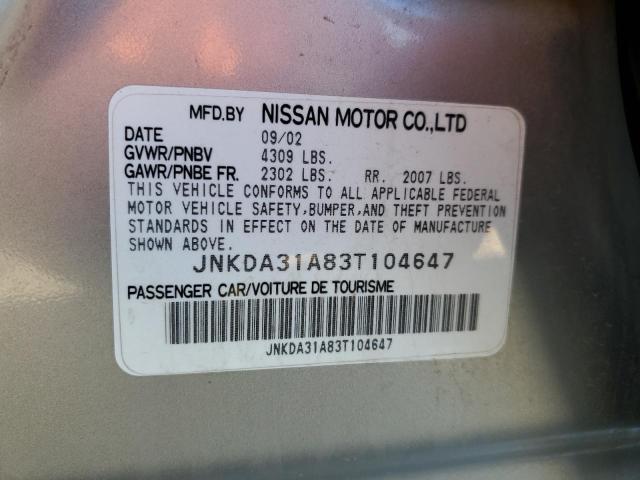 Photo 10 from auction – 2003 INFINITI I35 with VIN JNKDA31A83T104647