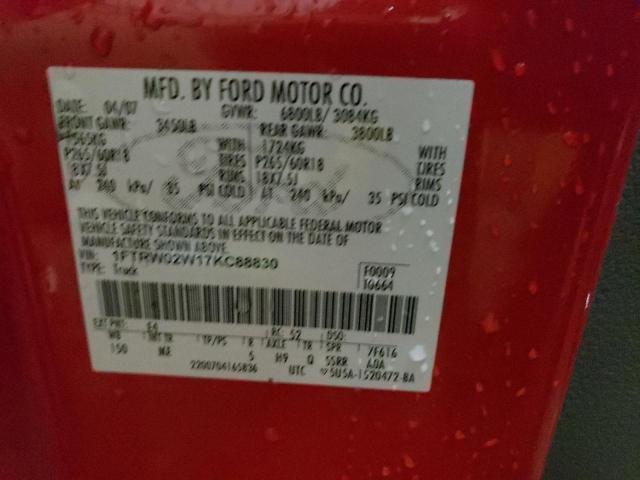 Photo 10 from auction – 2007 FORD F150 SUPER with VIN 1FTRW02W17KC88830
