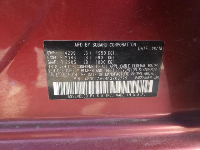 Photo 10 from auction – 2019 SUBARU IMPREZA with VIN 4S3GTAA64K3700779