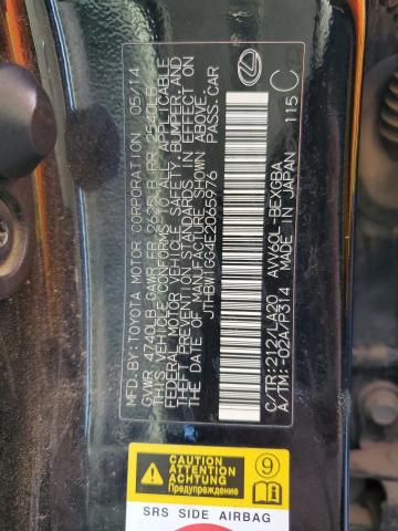 Photo 10 from auction – 2014 LEXUS ES 300H with VIN JTHBW1GG4E2065976