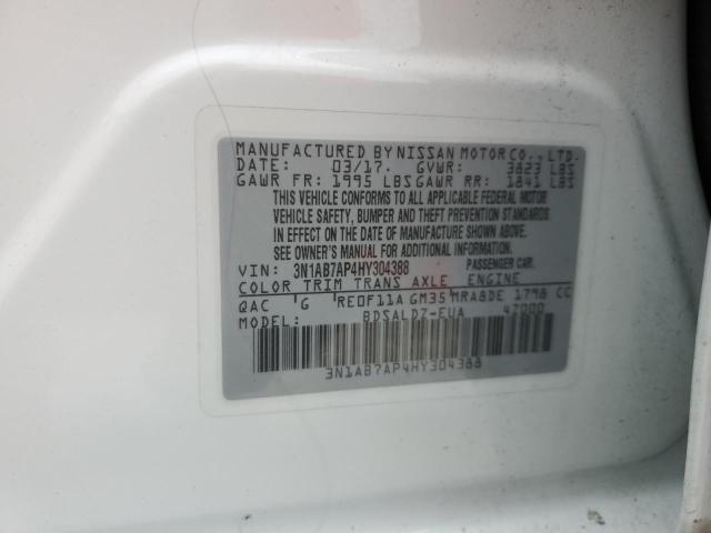 Photo 10 from auction – 2017 NISSAN SENTRA S with VIN 3N1AB7AP4HY304388