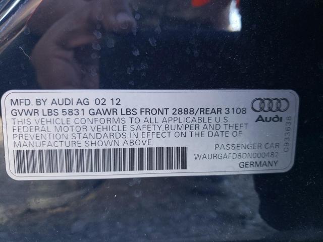 Photo 10 from auction – 2013 AUDI A8 L QUATT with VIN WAURGAFD8DN000482