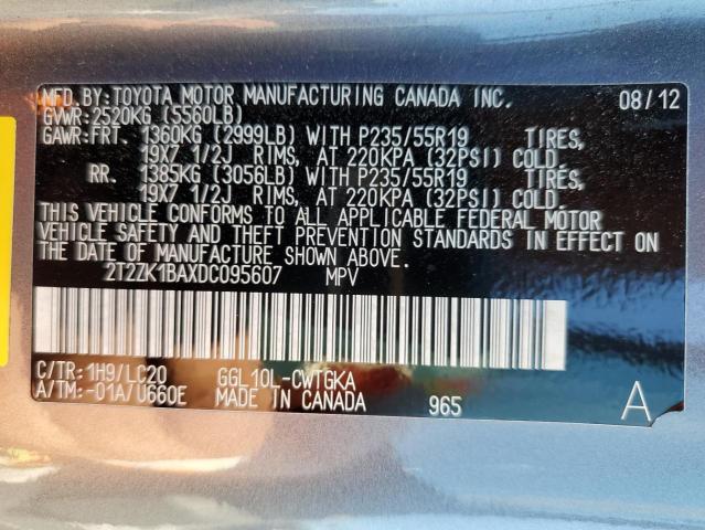 Foto 10 de la subasta – 2013 LEXUS RX 350 con VIN 2T2ZK1BAXDC095607