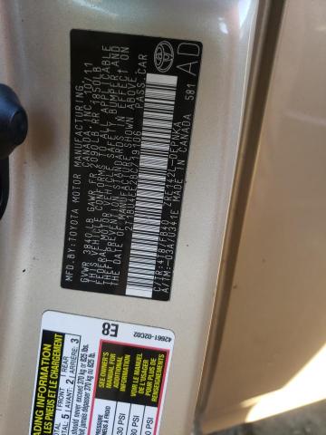 Photo 10 from auction – 2011 TOYOTA COROLLA BA with VIN 2T1BU4EE2BC719106