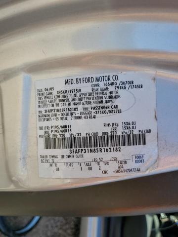 Photo 10 from auction – 2005 FORD FOCUS ZX3 with VIN 3FAFP31N85R162182