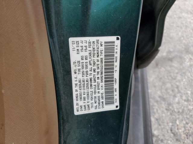 Photo 10 from auction – 2004 HONDA CR-V EX with VIN SHSRD78874U214868