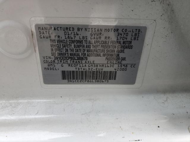 Photo 10 from auction – 2016 NISSAN VERSA NOTE with VIN 3N1CE2CP8GL380675
