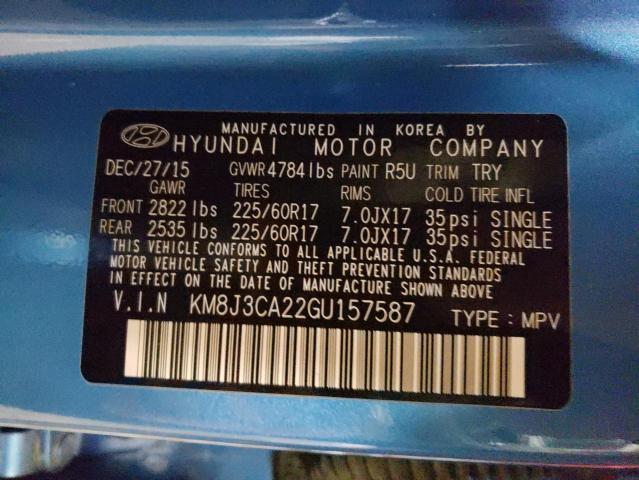 Photo 10 from auction – 2016 HYUNDAI TUCSON LIM with VIN KM8J3CA22GU157587