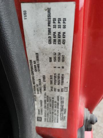 Photo 10 from auction – 2004 CHEVROLET COLORADO with VIN 1GCCS196048108727