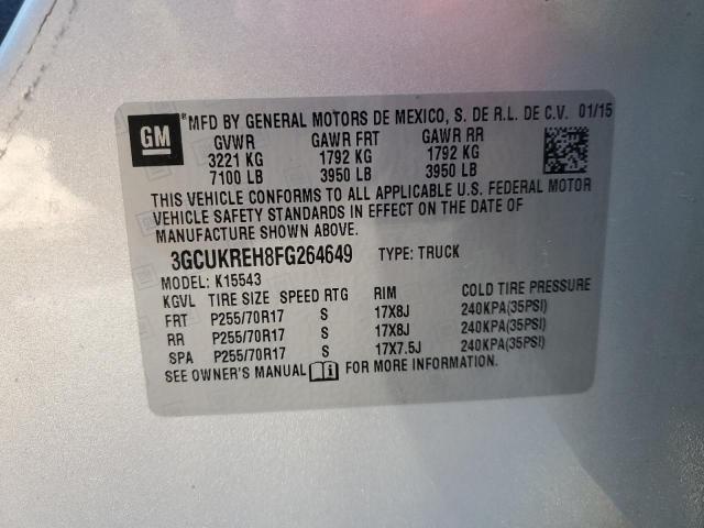 Photo 10 from auction – 2015 CHEVROLET SILVERADO with VIN 3GCUKREH8FG264649