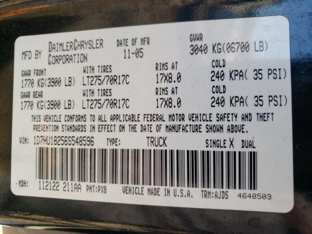 Photo 10 from auction – 2006 DODGE RAM 1500 S with VIN 1D7HU18256S548596