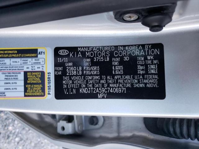 Zdjęcie 10 z aukcji – 2012 KIA SOUL z VIN KNDJT2A59C7406971