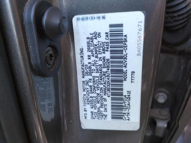 Photo 10 from auction – 2003 TOYOTA CAMRY LE with VIN 4T1BE32K43U748026