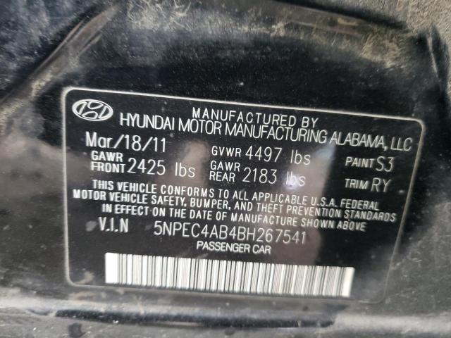 Photo 10 from auction – 2011 HYUNDAI SONATA SE with VIN 5NPEC4AB4BH267541