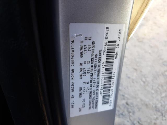Photo 10 from auction – 2004 MAZDA 3 I with VIN JM1BK12F041165959
