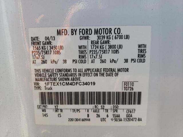 Photo 10 from auction – 2013 FORD F150 SUPER with VIN 1FTEX1CM4DFC34019