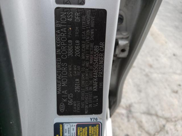 Photo 10 from auction – 2016 KIA FORTE LX with VIN KNAFK4A65G5465589