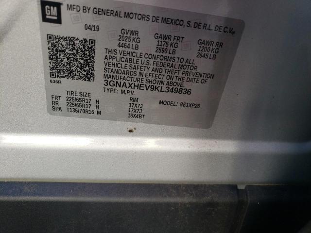 Photo 10 from auction – 2019 CHEVROLET EQUINOX LS with VIN 3GNAXHEV9KL349836