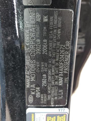 صورة رقم 10 من المزاد - 2015 KIA FORTE EX مع VIN KNAFX4A80F5342672