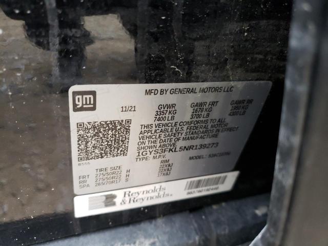 Photo 10 from auction – 2022 CADILLAC ESCALADE S with VIN 1GYS3FKL5NR139273