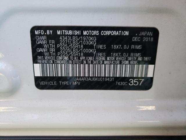 Photo 10 from auction – 2019 MITSUBISHI OUTLANDER with VIN JA4AR3AU6KU019431