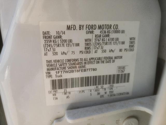 Photo 10 from auction – 2015 FORD F250 SUPER with VIN 1FT7W2BT8FEB77780