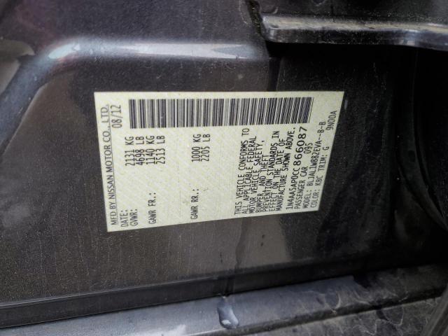 Photo 10 from auction – 2012 NISSAN MAXIMA S with VIN 1N4AA5AP0CC866087