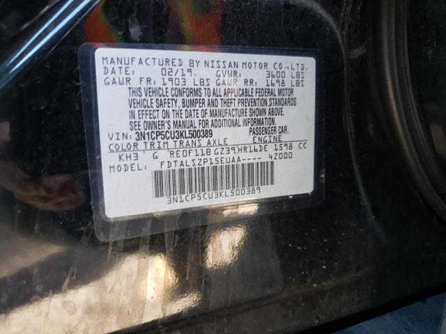 Photo 10 from auction – 2019 NISSAN KICKS S with VIN 3N1CP5CU3KL500389