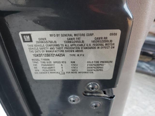 Photo 10 from auction – 2007 GMC ENVOY with VIN 1GKDT13S672144294