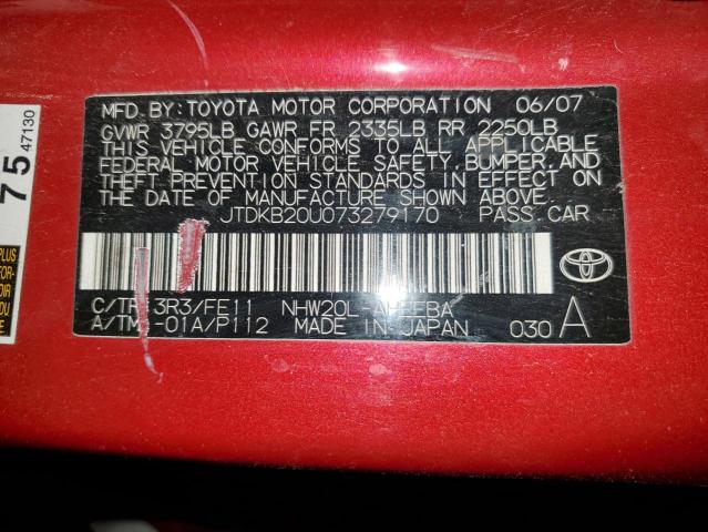 Photo 10 from auction – 2007 TOYOTA PRIUS with VIN JTDKB20U073279170