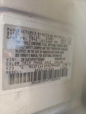 Photo 10 from auction – 2015 NISSAN SENTRA with VIN 3N1AB7AP4FY305845