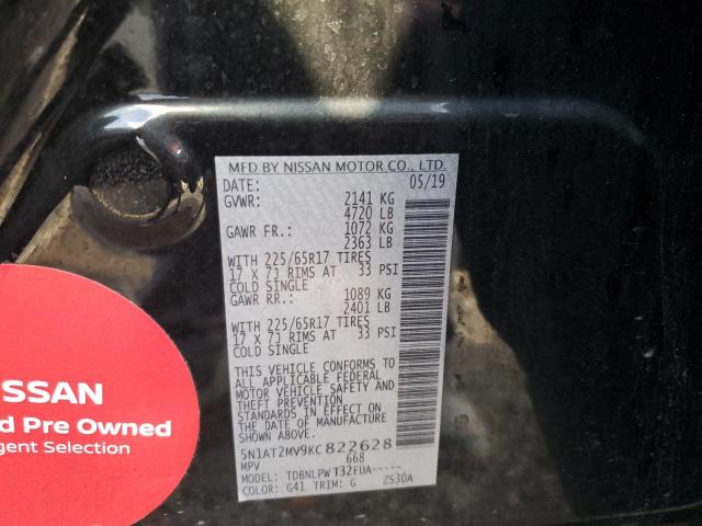 Photo 10 from auction – 2019 NISSAN ROGUE S with VIN 5N1AT2MV9KC822628