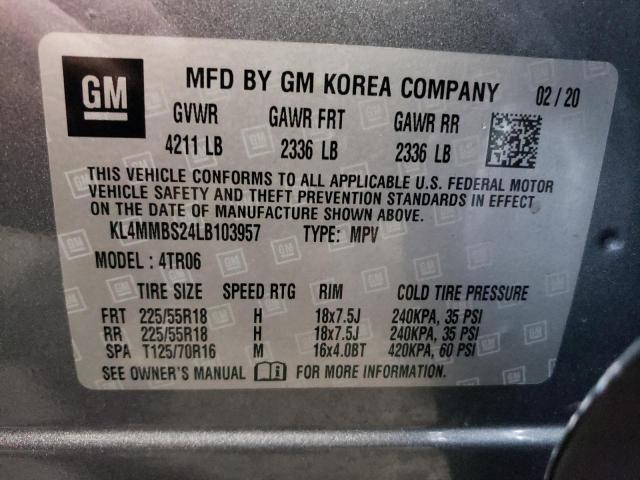 Photo 10 from auction – 2020 BUICK ENCORE GX with VIN KL4MMBS24LB103957