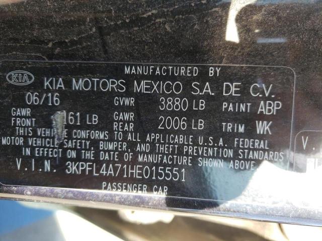 Photo 10 from auction – 2017 KIA FORTE LX with VIN 3KPFL4A71HE015551