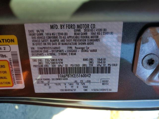 Photo 10 from auction – 2018 FORD MUSTANG with VIN 1FA6P8TH2J5160042