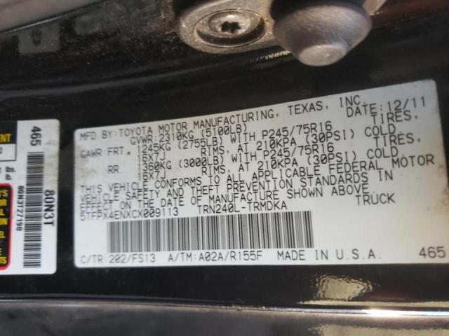 Photo 10 from auction – 2012 TOYOTA TACOMA with VIN 5TFPX4ENXCX009113