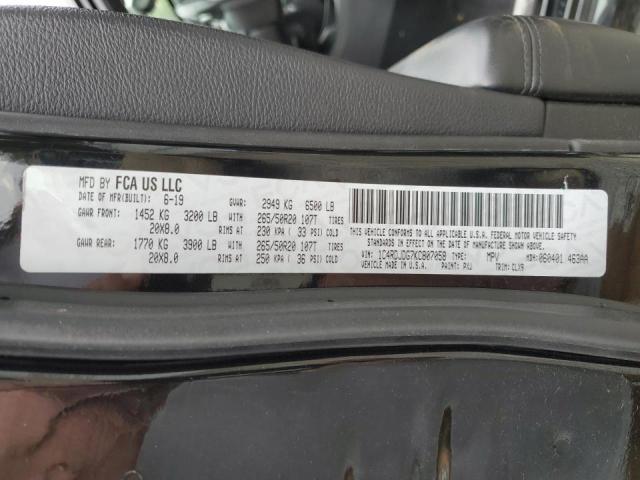 Photo 10 from auction – 2019 DODGE DURANGO GT with VIN 1C4RDJDG7KC807058