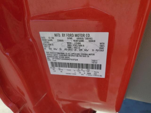 Photo 10 from auction – 2008 FORD F150 SUPER with VIN 1FTRW12W68KF03724