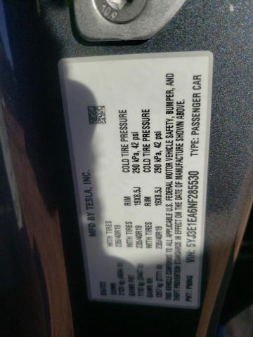Photo 10 from auction – 2022 TESLA MODEL 3 with VIN 5YJ3E1EA6NF285530